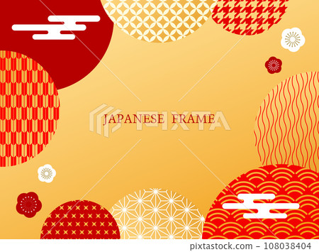 Japanese traditional pattern frame material set 108038404