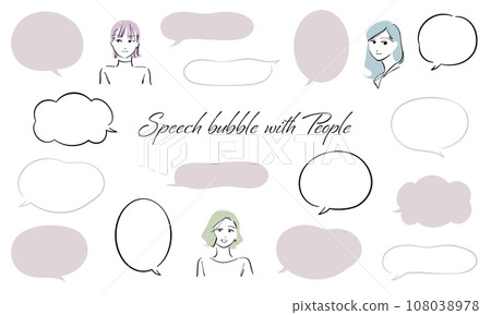 speech balloon, vector, vectors 108038978