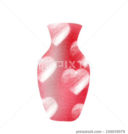 pink heart isolated on white background 108039079