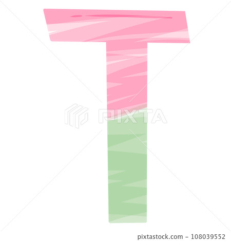 alphabet T with Christmas theme alphabet T with Christmas theme 108039552