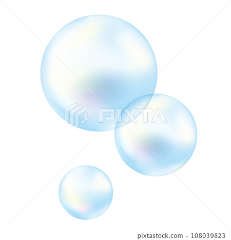 Vector illustration of soap bubbles 108039823