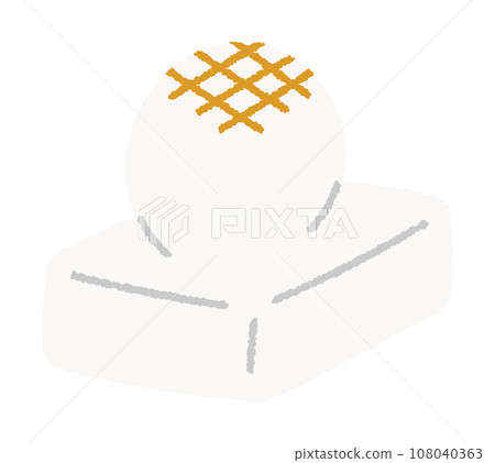 Handwritten vector illustration of mochi/food/carbohydrates Handwritten vector illustration of mochi/food/carbohydrates 108040363