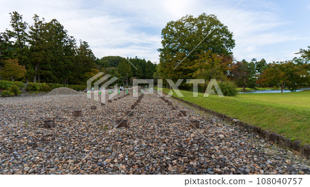 Iwate Prefecture/Road ruins and the remains of a carriage house where cattle carts were stored/West side of the Kanjizaio-in Temple ruins 108040757