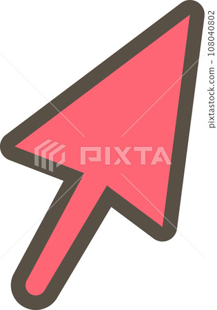 A simple illustration of a red arrow rising to the right A simple illustration of a red arrow rising to the right 108040802