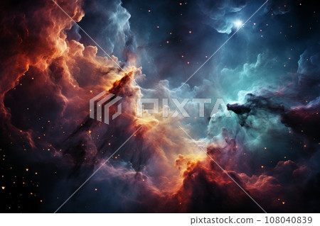 未知領域：進入看不見的宇宙深淵，隱藏在神秘和敬畏中的AI圖像12 108040839