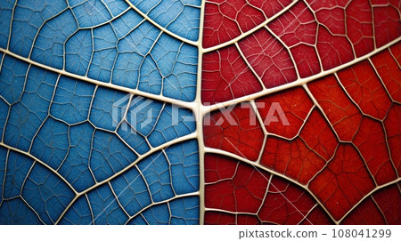 Close up texture leaf structure macro photography, abstract texture, Generative AI illustration 108041299