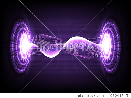 Purple Wave Electric Vortex Background 108041845