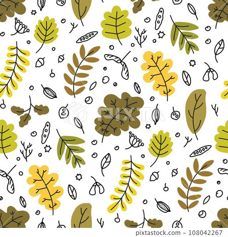 Fall season autumn leaves and foliage pattern Fall season autumn leaves and foliage pattern 108042267