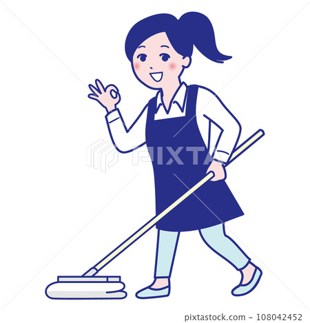 Housework service maid maid illustration 108042452