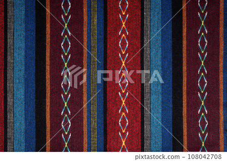 彩色織物背景紋理與基里姆圖案 108042708