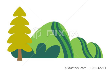 Mountains or forest nature landscape hiking vector Mountains or forest nature landscape hiking vector 108042711