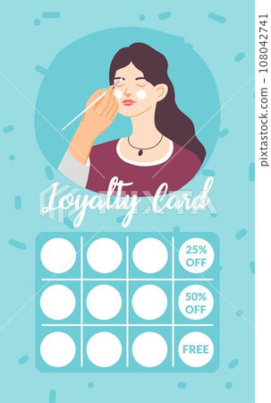 Makeup artist service, beauty routine loyalty card Makeup artist service, beauty routine loyalty card 108042741