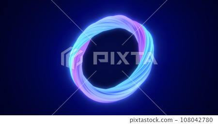 Abstract blue energy magic bright glowing spinning ring of lines, background Abstract blue energy magic bright glowing spinning ring of lines, background 108042780