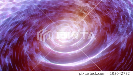 Abstract purple swirling twisted vortex energy magical cosmic galactic bright glowing spinning tunnel made of lines, background 108042782