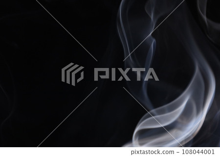 White silver smoke on a dark background, colourful abstract, white fog, minimalistic background, detailed smoke shapes  108044001