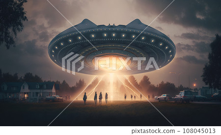 Flying saucer. Generative Ai. 108045013