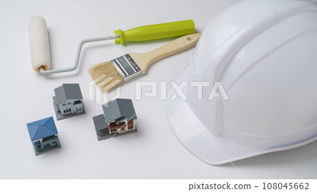 Helmets, painting tools, and model houses | Renovation/painting companies/DIY images 108045662