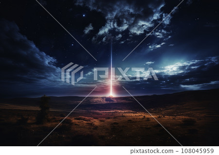 Launch of a ballistic missile. Generative AI 108045959