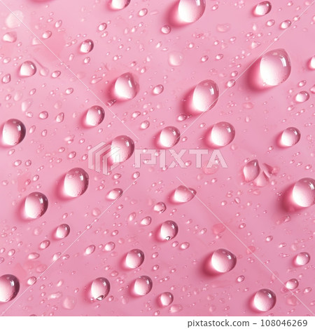 Water droplets on a pink background. Background. Water droplets on a pink background. Background. 108046269