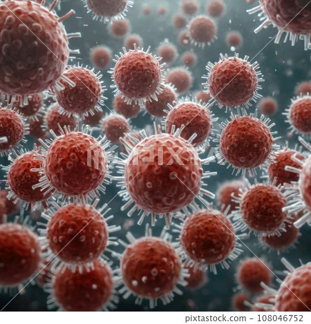 virus in a human blood cell, 108046752
