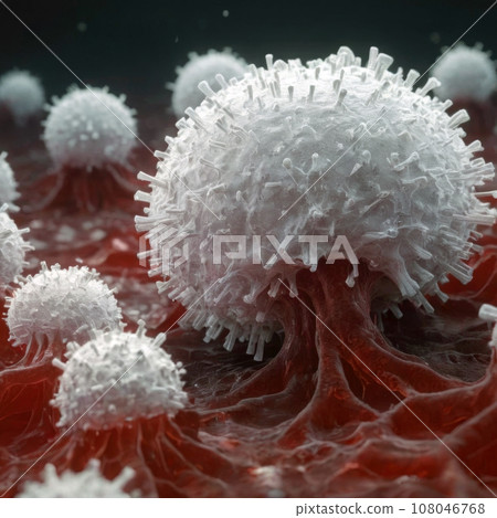 virus in a human blood cell, 108046768