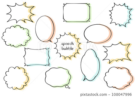 Simple speech bubble set Simple speech bubble set 108047996