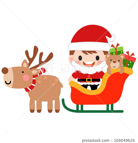 Cute kids wearing Christmas costumes,  Merry christmas clipart 108049620