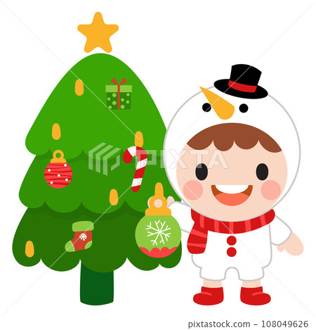 Cute kids wearing Christmas costumes,  Merry christmas clipart 108049626