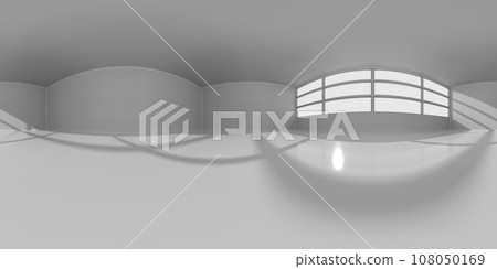 VR 360 studio panorama with reflections. Animation 3D hdri 108050169