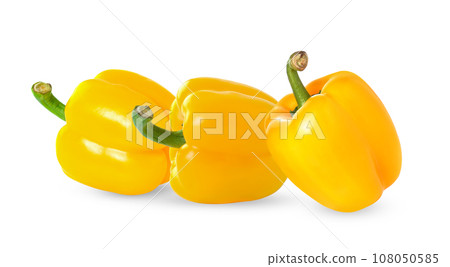 sweet yellow pepper isolated on white background sweet yellow pepper isolated on white background 108050585