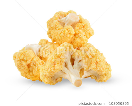 yellow cauliflower on white background 108050895