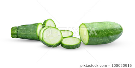 fresh vegetable zucchini isolated on white background fresh vegetable zucchini isolated on white background 108050916