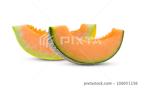Melon slice isolated on white 108051156