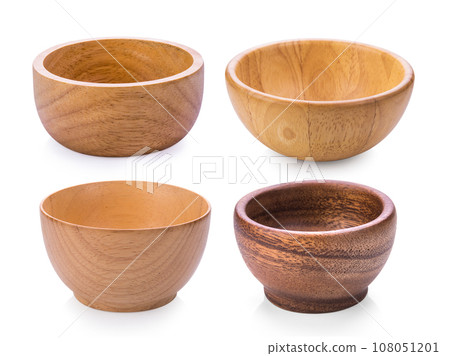 wood bowl on white wood bowl on white 108051201