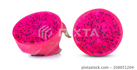 dragon fruit isolated on white background 108051204