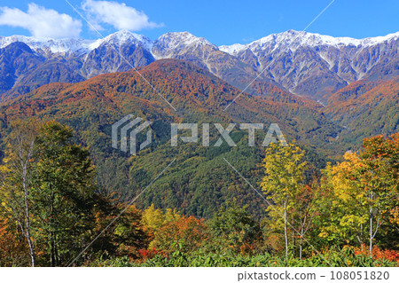 秋天從白馬岩岳避暑山莊看到的北阿爾卑斯山 秋天從白馬岩岳避暑山莊看到的北阿爾卑斯山 108051820