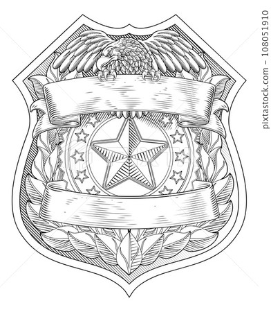 Police Military Eagle Badge Shield Sheriff Crest Police Military Eagle Badge Shield Sheriff Crest 108051910