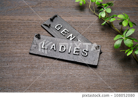 toilet sign door plate 108052080