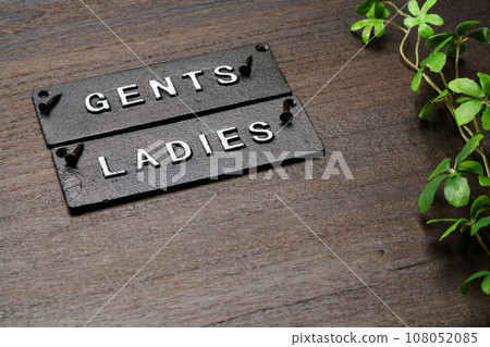 toilet sign door plate 108052085