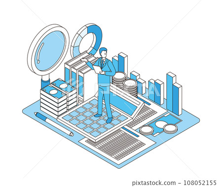 會計或財務部門的圖像說明 108052155
