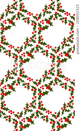 Hand drawn seamless pattern with Christmas winter elements in red green pink, honeycomb traditional retro vintage holly holiday plant design on white background. Bright colorful print for celebration Hand drawn seamless pattern with Christmas winter elements in red green pink, honeycomb traditional retro vintage holly holiday plant design on white background. Bright colorful print for celebration 108052325
