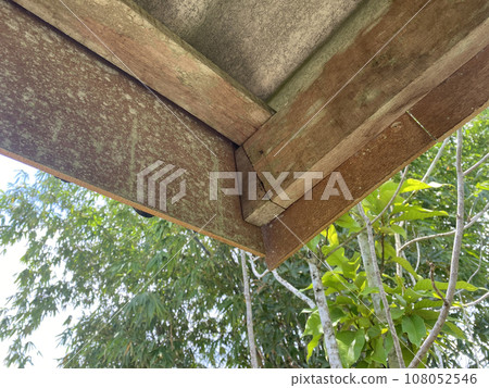 structure construction roof wood material architecture detail building house photo. structure roof industry design home element modern background residential business abstract structure home. 108052546