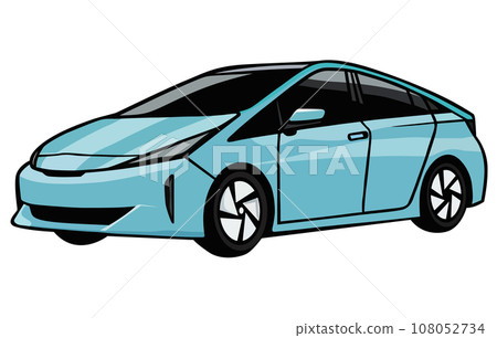 Prius cars vector illustration, Vector illustration of a popular hybrid car, 108052734