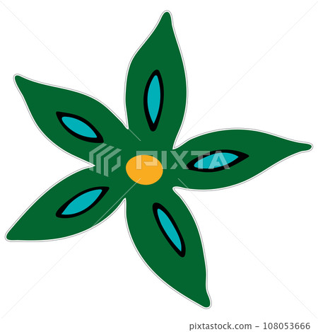 Hand Drawn Flower. Day of the Dead Printable Sticker. Dia de los Muertos. 108053666