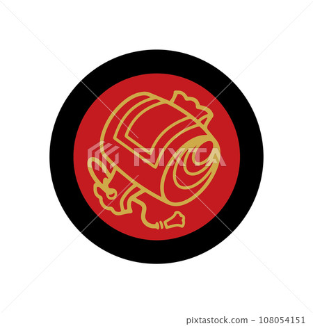 Small hammered auspicious pattern illustration 108054151