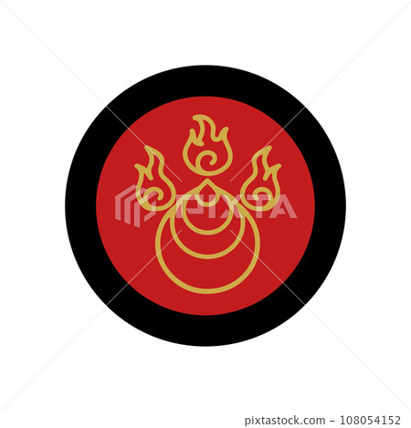 Orb auspicious pattern illustration 108054152
