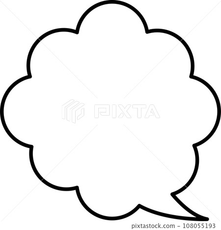 Simple fluffy speech bubble 108055193