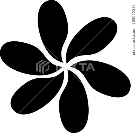 可愛的簡單花瓣圖標 108055582