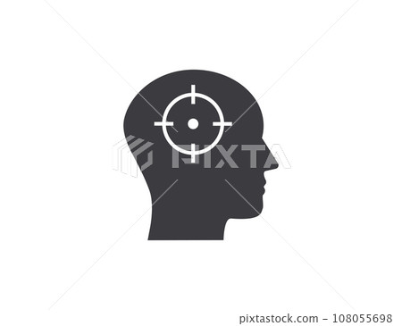 Concentration, logical thinking icon. Vector illustration. Concentration, logical thinking icon. Vector illustration. 108055698