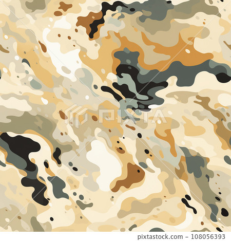 Seamless pattern Desert Camouflage, AI generated Seamless pattern Desert Camouflage, AI generated 108056393